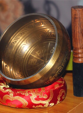 正品尼泊尔进口响铜瑜伽钵摆件