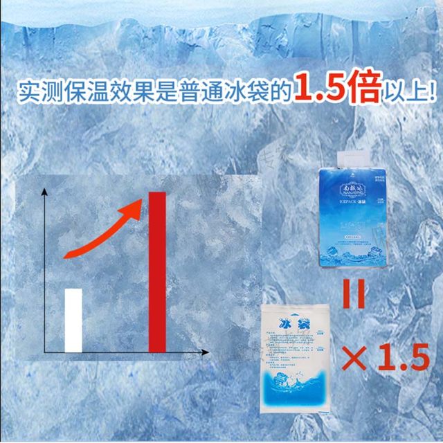 Ice bag express special frozen disposable self-sealing aviation reusable ice bag with aluminum foil layer to keep fresh and filled with water