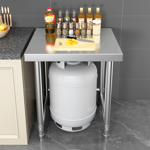 单层煤气罐架子厨房不锈钢切菜桌面正方形一层煤气灶台家用工作台 - 图1