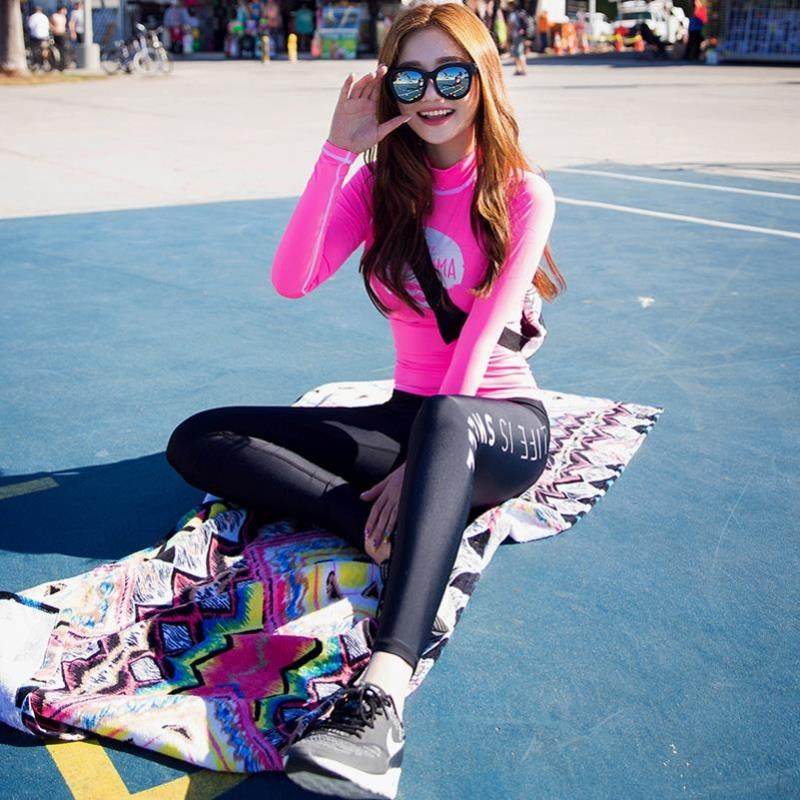 韩国夏天防晒运动套装夏冰丝泳衣 艾璐思休闲运动套装