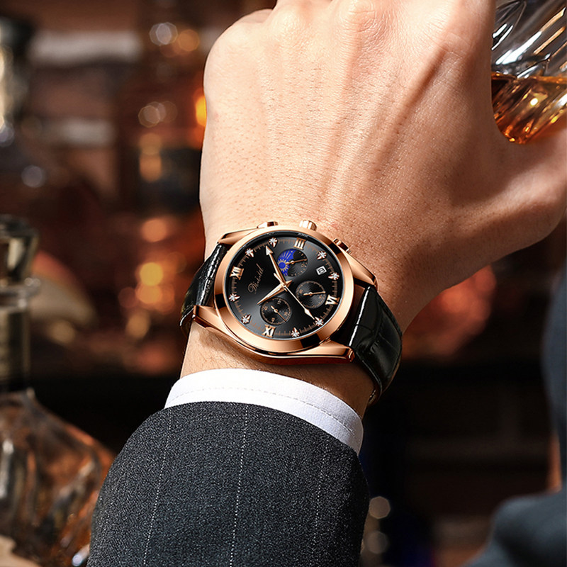 2021年新款商务皮带机械防水手表 dizizid帝兹国产腕表