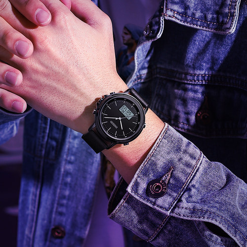 双显青少年高中学生电子手表男款初中生男生防水运动游泳2025新款 - 图3