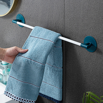 Free Punching Hair Towel Rack Black Minimalist Makeup Room Wall-mounted Bracket Makeup Room Bathroom Bathroom Pendant Towel Rod