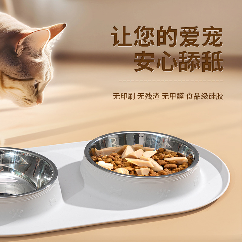 硅胶宠物狗碗餐垫猫咪狗吃饭防滑防溅食餐盘垫子猫碗狗碗防水托盘 - 图0