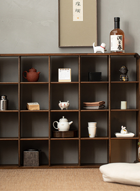 胡桃木24宫格20格多宝阁