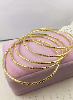 光面欧美风镀金饰品手环