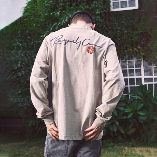 Remedy's national trend heavy couple long-sleeved T-shirt for men and women