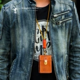 Портативный портсигар ручной работы, барсетка, кожаный ящик для хранения для друга, 20 шт, из натуральной кожи