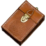 Портативный портсигар ручной работы, барсетка, кожаный ящик для хранения для друга, 20 шт, из натуральной кожи