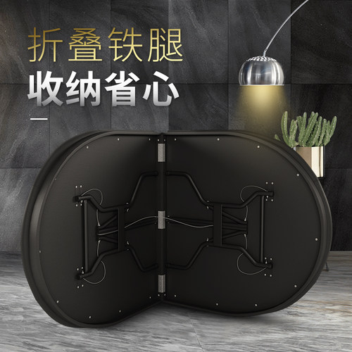 佰偌德州扑克牌桌子折叠桌面扑克台子对折铁脚比赛定制筹码德扑桌 - 图1