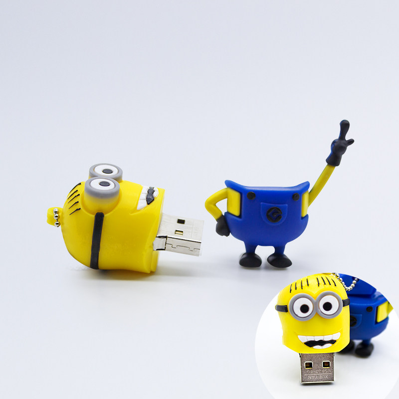 雪岩32gu盘创意卡通u盘 32g小黄人U盘32g可爱