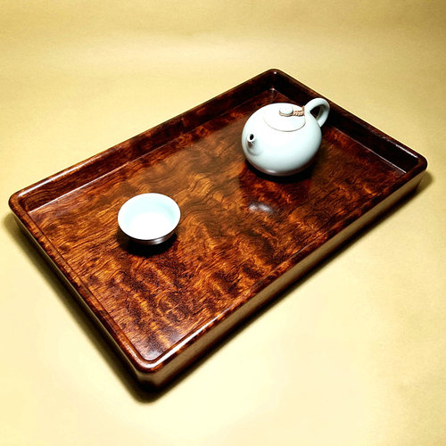 整木花梨原木长方形实木一体大托盘水杯茶盘红木文盘大漆干泡茶具 - 图2
