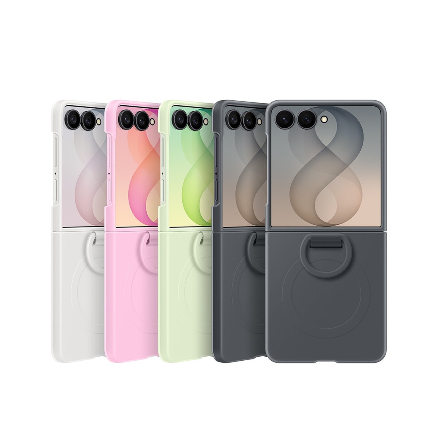 Samsung ZFlip8 Magnetic Ring Anti-fall Case