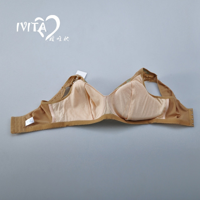 Post-operative lace embroidery deep v prosthetic bra