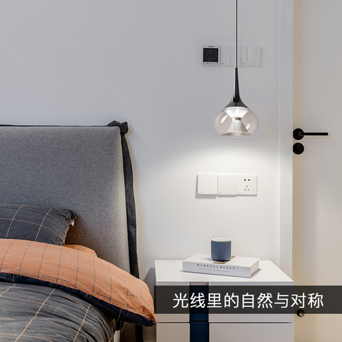 Geled记忆点时尚玻璃吊灯书房小巧客厅卧室床头氛围餐桌简约吊灯 - 图0