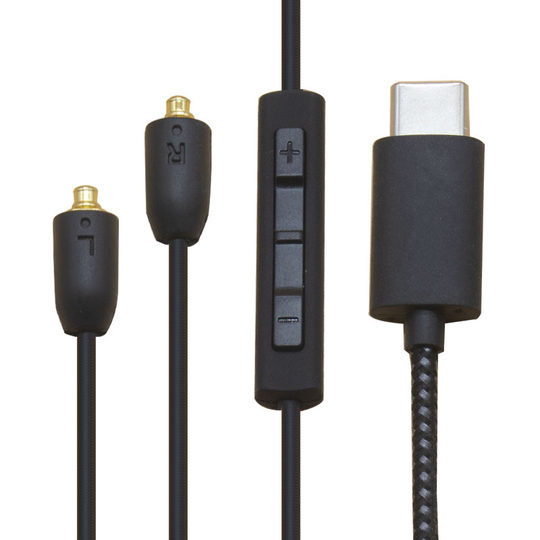 TC Android flat mouth typec headphone cable mmcx with microphone adjustable volume cloth velvet braided cable cx21986 chip