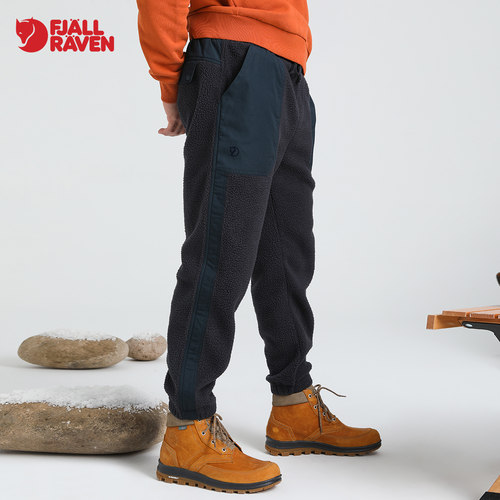 北极狐秋冬仿羊羔绒长裤抓绒男舒适时尚户外运动02221107A - 图1