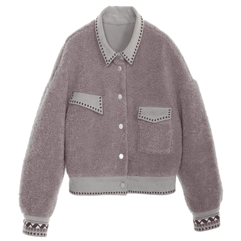  裂帛立天毛呢外套