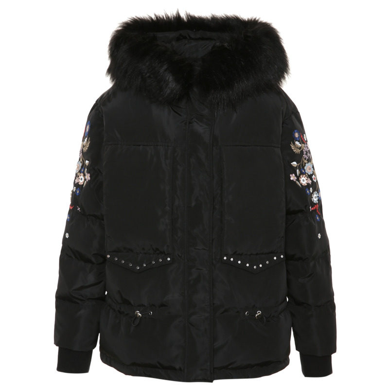 裂帛2020冬季新款休闲铆钉连帽棉服 裂帛立天棉衣/棉服