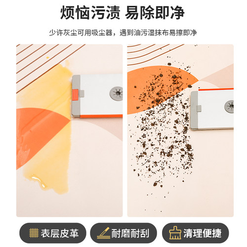 入户门地垫可擦免洗可裁剪pvc加厚皮革进门垫厨房防油防水防滑垫 - 图1