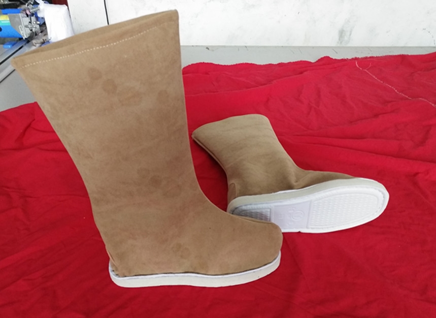 蜜糖依恋旗舰店春季女单鞋绣花布鞋汉服靴子平跟浅口民族风古装cos靴子皇帝龙靴0