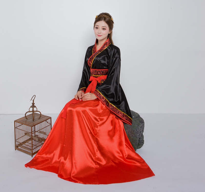 蜜糖依恋旗舰店汉服女装汉服曲裾古装服装汉服民族服装舞台装女古装曲裾演出服装3