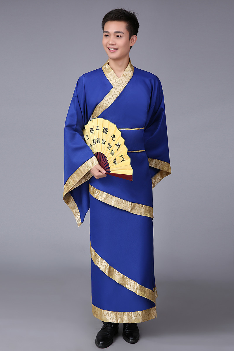 蜜糖依恋旗舰店新款古装服装男汉服男士曲裾臣子官服汉朝大臣大氅书生直裾深衣1