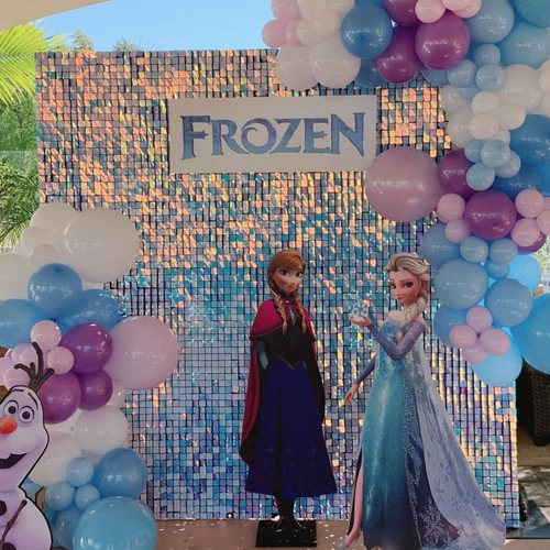 亮片墙商业美陈闪动风动板舞台背景墙面扣板开业门头广告牌 - 图0