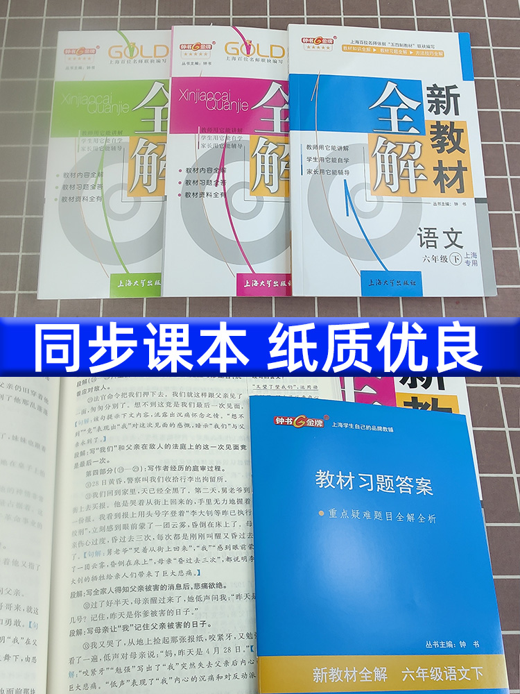 部编版钟书金牌新教材全解六年级下册全套语文+数学+英语n版 6年级上海沪教版教材配套同步训练习册习题课堂笔记课时作业本-图3