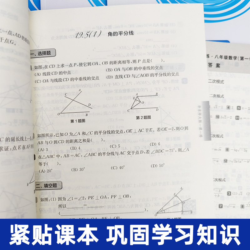 2024华师大一课一练沪教版8/八年级上册下册语文数学英语物理增强版普通版第一二学期初二上册下册上海华东师大版教材同步练习册 - 图2