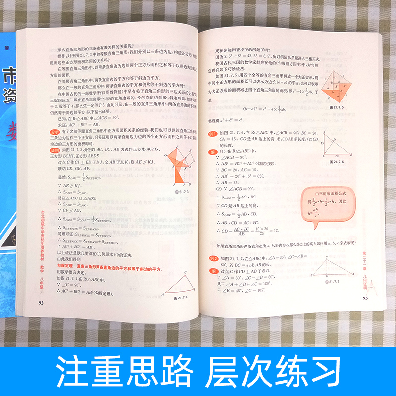 市北初级中学资优生培养教材八年级8年级数学课本练习册初二竞赛培优市北四色书选拔训练拓展上海市北理初中优等生沪教-图2