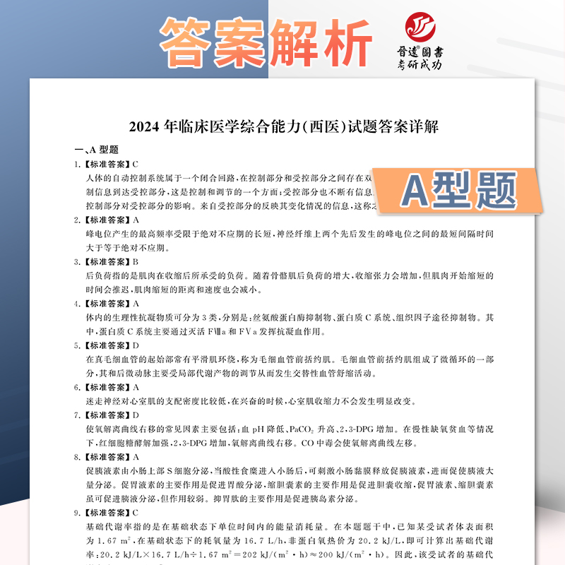 晋远西综考研备考2025考研西医综合历年真题试卷版全国硕士研究生招生考试真题真练2014-2023十年真题临床医学综合能力306西医卷子-图1