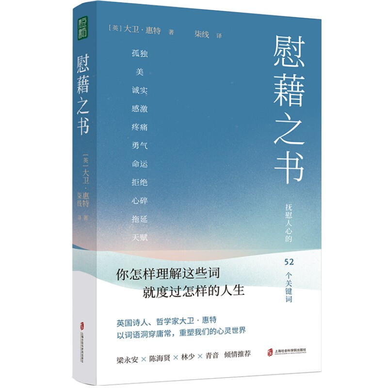 正版 慰藉之书 英 大卫·惠特 著 柒线 译 外国哲学 梁永安 陈海贤等倾情力荐推荐 抚慰人心的52个关键词 慰藉你人生中 艰难的时光 - 图3