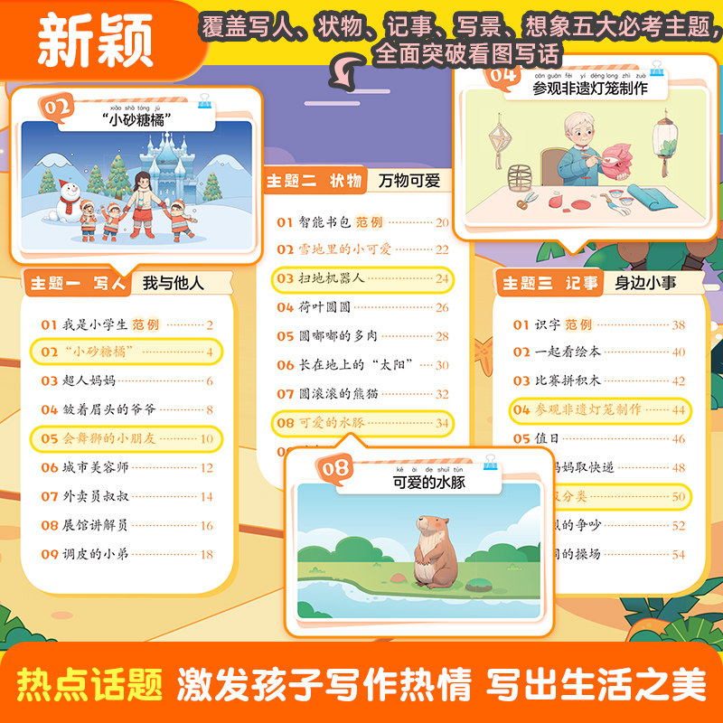 2025版作业帮小学看图写话思维导图一年级小学1年级上册下册全国通用五感法顺序法诗词引用法作文模版小学热搜题语文