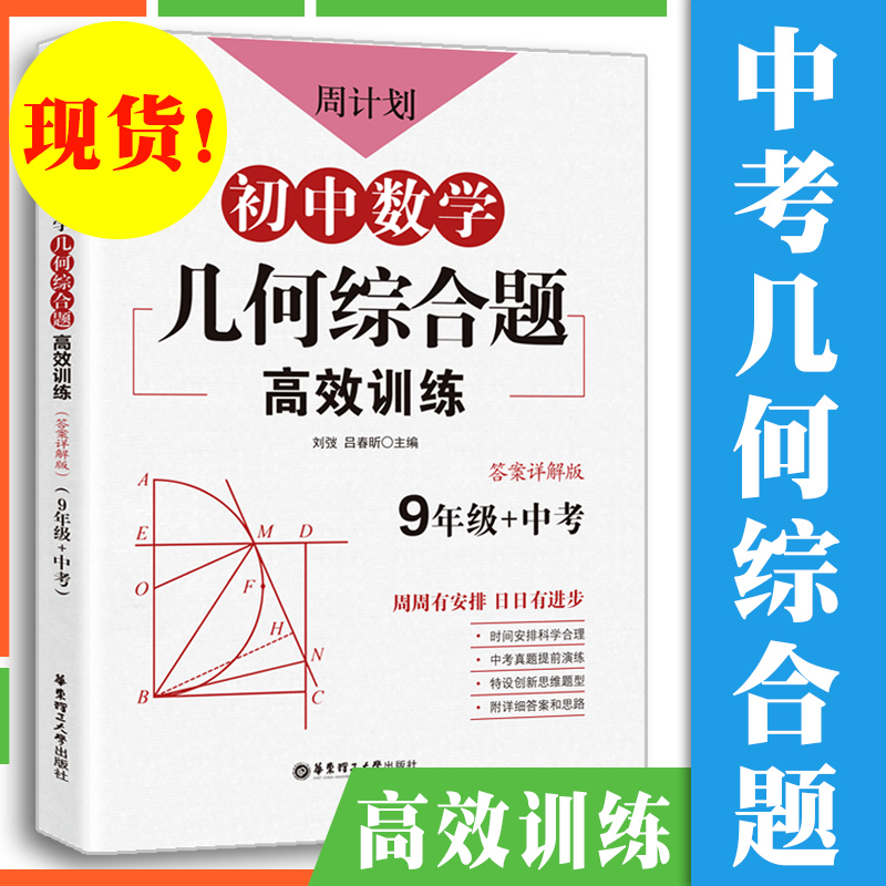 初中数学几何综合题高效训练 七八九年级789年级上下册刷代数题同步训练题库真题 初中初一二三几何练习册解题技巧同步作业练习题 - 图2