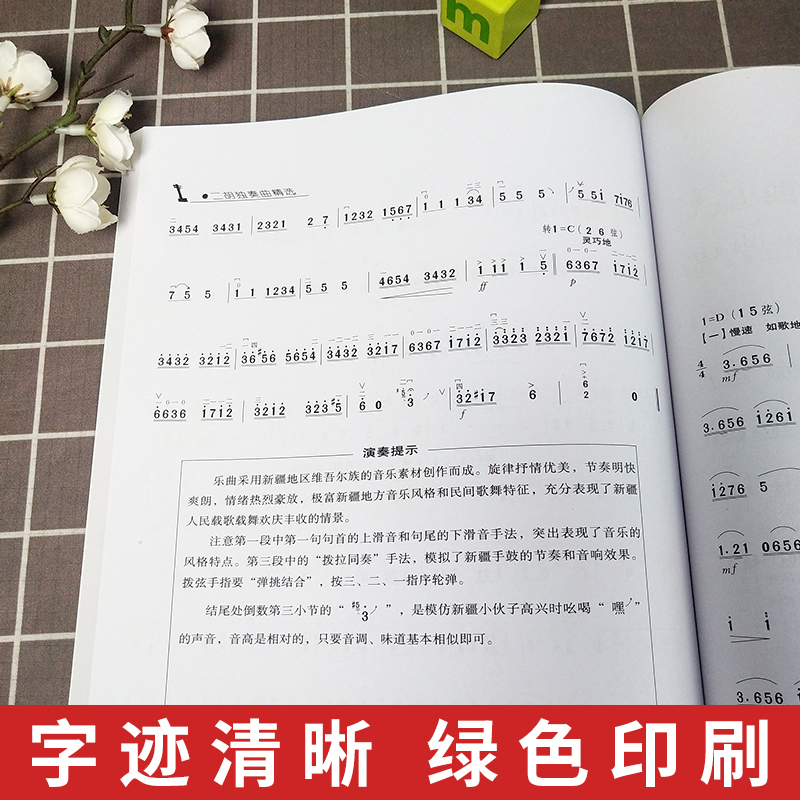 正版二胡独奏曲精选演奏提示版名曲集练习曲谱大全二胡基础教程民乐影视表演教学指导艺考音乐艺术书籍杨长安湖南文艺出版社-图1