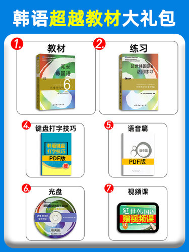 新版 延世韩国语6 第六册 教材+练习册 附盘 世界图书出版 韩国延世大学韩语教材 延世新韩国语教程 高年级韩语学习提升教材用书籍 - 图0