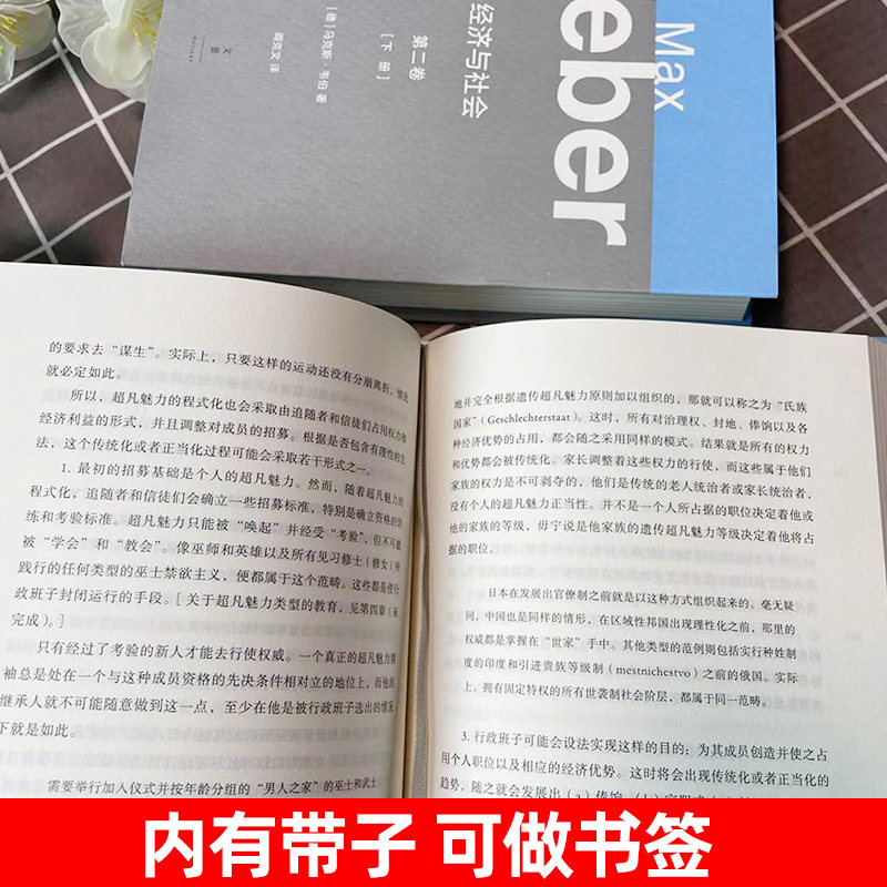经济与社会 套装2卷全3本马克斯韦伯作品集 社会学大全 含京特罗特导读 政治社会学 经济社会学 伟大的社会学专著 上海人民出版社