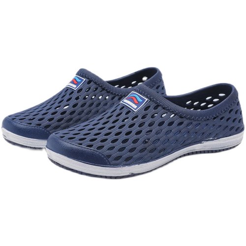 洞洞鞋男士包头沙滩漂流防滑凉鞋户外可涉水透气潮男懒人鞋网面鞋 - 图3