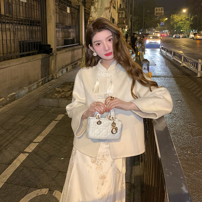 AM NANA冬季毛呢外套新中式气质小个子温柔风上衣女立领百搭女装,淘宝优惠券,粉丝福利购,淘宝优惠卷