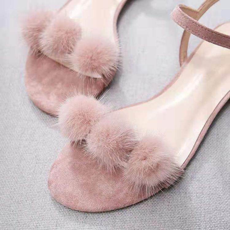 3.5/4cm水貂毛球鞋子头饰围巾手套包包手机毛球发夹蝴蝶结毛绒球,淘宝优惠券,粉丝福利购,淘宝优惠卷