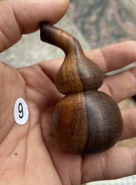 捡漏，老挝发红酸枝交趾黄檀整木雕文玩工艺品葫芦手把件便宜
