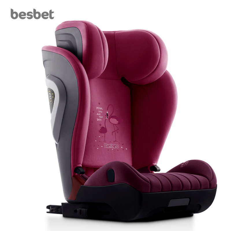 besbet旗舰店besbet儿童安全座椅汽车用3-12岁大童便携式车载宝宝坐椅I-Size3