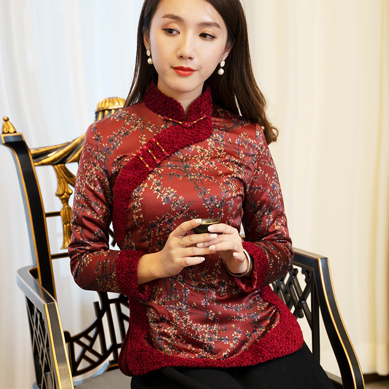 如意风冬装上衣中式唐装加厚旗袍 如意风上衣