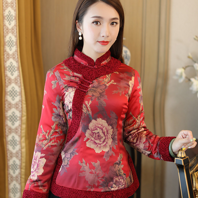 如意风唐装中国风女装中式加厚夹棉 如意风上衣