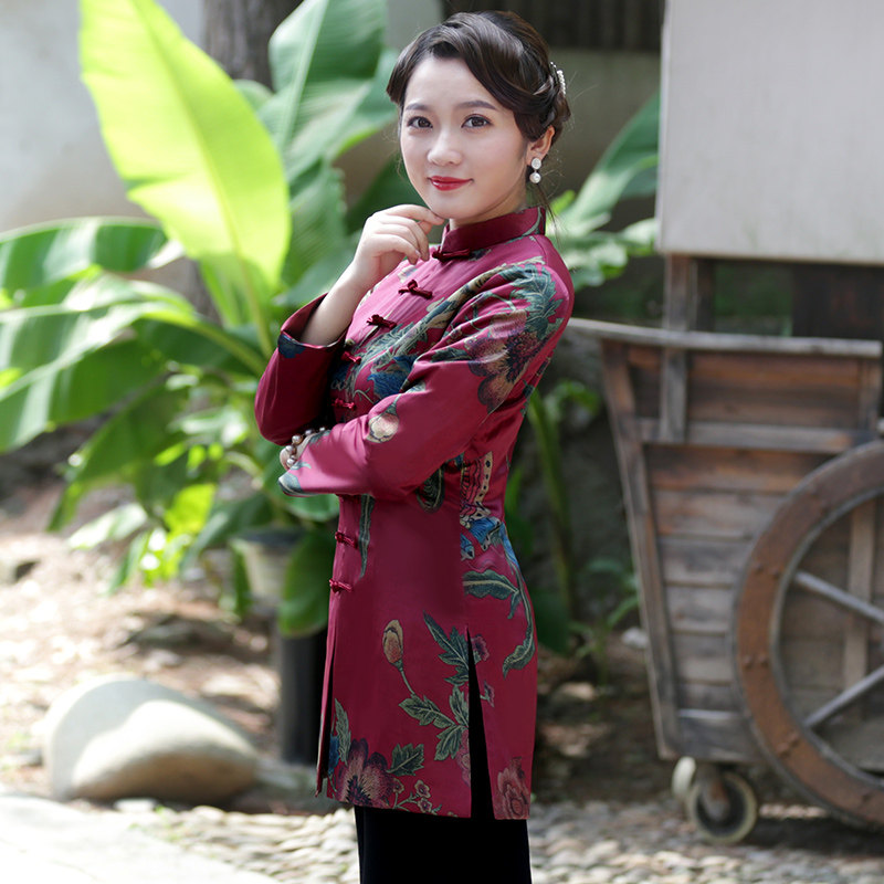 秋冬中式唐装上衣夹妈妈民族棉袄 如意风上衣