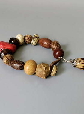 Vintage时光原创设计古着多宝手串孤品首饰手环天然老菩提男女款