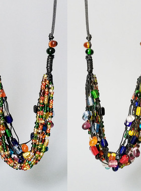 印度尼泊尔波西米亚风琉璃项链