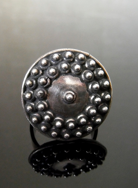 印度手工银饰品复古夸张戒指