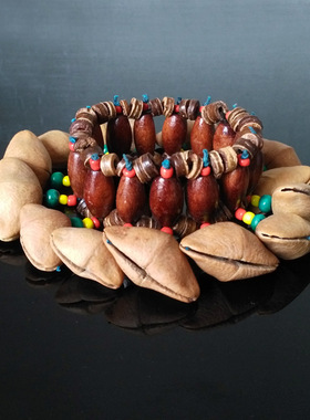 印度民族风木质编织舞蹈手链